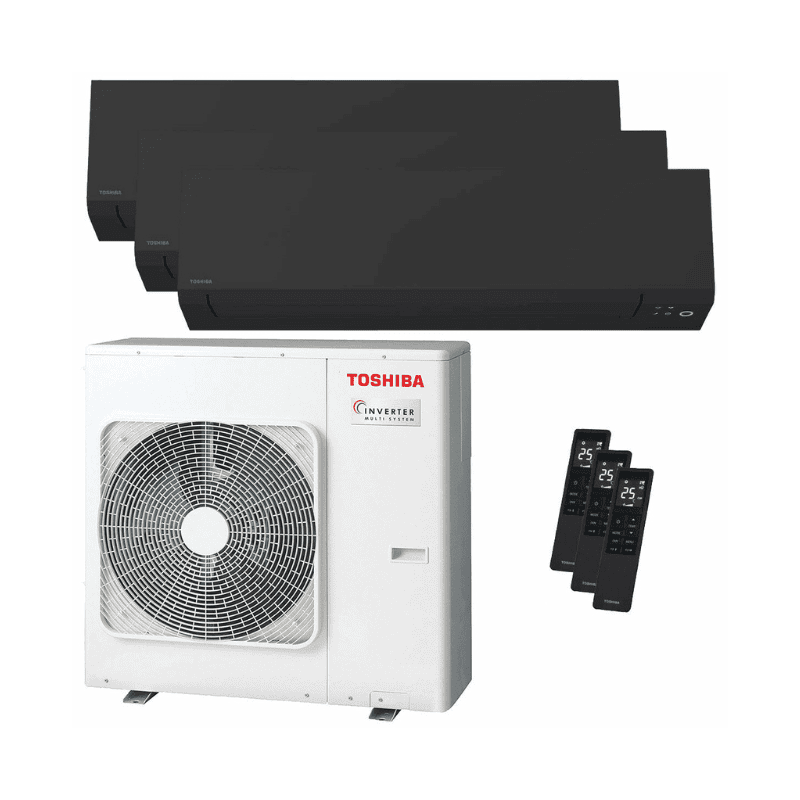 Toshiba Shorai Edge Black 10, Musta ilmalämpöpumppu ExtraEnergia